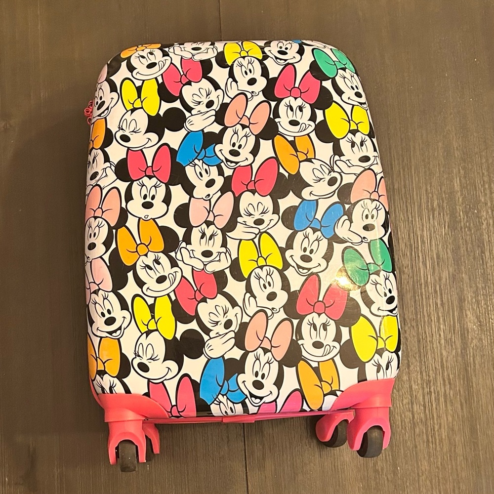 Girls’ Colorful Disney Character Rolling Suitcase